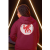 GG-God.sk Mikina Beast Dámska Farba: Bordová (Wine), Veľkosť: XL, Grafika: Vzadu (Back)