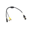 Redukcia pre kameru, 4PIN-RCA-DC, samica-samica RCA-M12 F