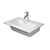 Duravit ME by Starck - Umývadlo nábytkové Compact, 63x40 cm, s 1 otvorom na batériu, s WonderGliss, alpská biela 23426300001