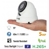 IP kamera 5MP + POE + 99° uhol + 40m IR + Mikrofónom