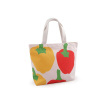 Textilná taška imitácia ľanu so zipsom 31x24,5 cm - režná svetlá paprika
