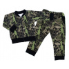 Štýlová bavlnená tepláková súprava G-baby, Dino - khaki/čierna, veľ. 86 80 (9-12m)