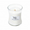 WoodWick Linen vonná sviečka s dreveným knotom 85g 1ks