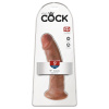 King Cock 9 - prísavný realistický dildo (23cm) - tmavý naturál