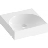 Ravak Lite 45 nábytkové umývadlo 45x45x10 cm z liateho mramoru,bez otvoru pre bat,Biela XJX01345000