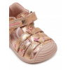 Biomecanics detské sandále z prírodnej kože, zlaté veľkosť 24