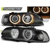 Predné svetlá BMW E39, 1995-2000, Angel Eyes, čierne black XENON, elektrické s motorčekmi