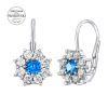 SILVEGO stříbrné náušnice pomněnky se Swarovski® Zirkony
