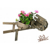 Drevené záhradné koleso + 2 kvetináče (Drevené záhradné koleso + 2 kvetináče)