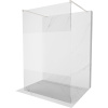 Mexen Kioto, sprchová zástena Walk-In 110 x 200 cm, 8mm číre sklo-námraza, brúsená oceľ profil, 800-110-002-97-35