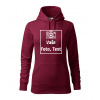 Dámská mikina s vlastním potiskem Velikost: S, Barva: Garnet