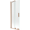 Mexen Velar, 2-krídlová posuvná vaňová zástena 75 x 150 cm, 8mm číre sklo, medená matná, 896-075-000-01-65
