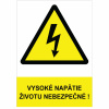 Traiva Tabuľka Vysoké napätie, životu nebezpečné