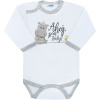 Body s potlačou New Baby Ahoj, jsem tady! - Sivá - 86 (12–18m)