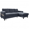 MID.YOU ROHOVÁ SEDACIA SÚPRAVA, textil, tmavomodrá - Online Only obývacie izby - 001454003210