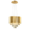 ACA DECOR Krištáľový luster EMPIRE max. 5x60W/E14/230V/IP20, zlatý