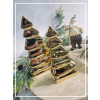 Zlatý vianočný stromček - 23 cm keramická figurína (Zlatý vianočný stromček - 23 cm keramická figurína)
