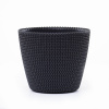 PlasticFuture Květináč Splofy antracit, 21,8 cm