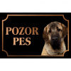Mastif - Kovová tabuľka POZOR PES