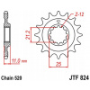 Predný ozubený klin JTF824 12-17 Husqvarna TE 510