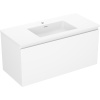 Mexen Orio kúpeľňová skrinka 100 cm s umývadlom Otis, 1 zásuvka, biely mat - 91A10-10047-1-BF01-W18M01