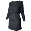 Dámske čipkované šaty čierne 1409 Veľkosť: L