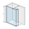 Jika PURE Walk-in kút 140x20x200cm, sklo číre Jika PerlaGlass+Spájací profil+Vzpera H2674280026681