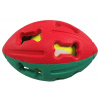 Dog Fantasy hračka lopta rugby s tenisákom 12,5 cm mix
