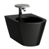 Laufen K BY LAUFEN Bidet závesný, s otv. pre batériu, bez postranných otv., čierny lesklý H8303310203021