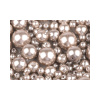 Sklenené voskové perly mix veľkostí Ø4-12mm - 50 g 14A hnedá svetlá
