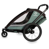 HAMAX Cocoon One jednomiestny cyklovozík vr. ramena + sada kočíka, green/black H400232