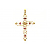 Zlatý dámsky prívesok v tvare krížika