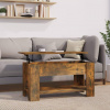 vidaXL Konferenčný stolík dymový dub 101x49x52 cm spracované drevo