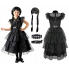 KOSTÝM WEDNESDAY ADDAMS ŠATY NA PLES PAROCHŇA VEĽKOSŤ 110