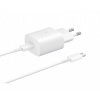 Cestovná nabíjačka EP-TA800XWE Samsung Quickcharge 25W + USB-C dátový kábel White