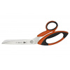 Bezpečnostné nožnice rovné-pogum.rukoväť (oranž./čierne); Kretzer Solingen FINNY