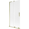 Mexen Velar L vaňová stena 2-krídlová posuvná 90 x 150 cm, matná, zlatá - 896-090-003-31-50
