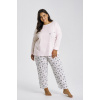 Taro Ella pyžamo 3465 dĺžka/r 2XL-3XL Z25/26 dámske Růžová XXL