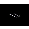 Knôt na sviečky s plieškom 4,3 cm - biela (20 ks)