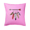 Indiánsky šíp - Vankúš 50x50 - 50x50 - Vrátane výplne ( Ružová )