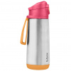 b.box Termoska na pitie šport 500 ml - ružová/oranžová