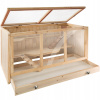 tectake 403230 klietka pro hlodavce 95 x 50 x 50 cm - hnědá