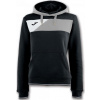 Joma Dámska mikina HOODIE SWEATSHIRT CREW II BLACK-GREY WOMAN Veľkosť: 2XS