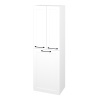 Dreja Vysoká kúpeľňová skrinka s košom na bielizeň PORTO SVD3K 50 - L01 Biela vysoký lesk / Úchytka T37 / M01 Biela mat