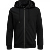 Jack and Jones Basic Zip Up Hoodie Black XL