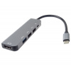 Adaptér USB-C na HDMI + USB3.0 + 2x USB2.0 + PD (power delivery)