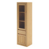Drewmax Vitrína KW401, 56x190x41, buk, levá (Barva dřeva: Přírodní (lakovaná))