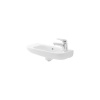 DURAVIT D-Code jednootvorové umývadielko s prepadom, 500 mm x 220 mm, biele, 07065000082