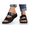 Batz Trudi Black č.40 kožené, otvorené, pohodlné zdravotné papuče pre Hallux valgus
