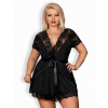 Elegantný župan 810 - PEI black XXL - Obsessive 2XL/3XL černá